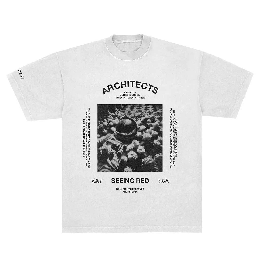 New Architects Britische Renommierte Metal Band Breites Vintage Reines Baumwolle Herren und Damen Kurzarm T-Shirt für den Sommer