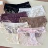 Mesh French Style Briefs Transparent Women Underwear Thin Lace Flower Panties  Gifts