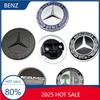 EXY1 Car For Mercedes Benz AMG 57mm Star Flat Hood Bonnet Logo Emblem Badge For Mercedes Benz W204 W124 W201 W202 W212 W220 W205 Auto