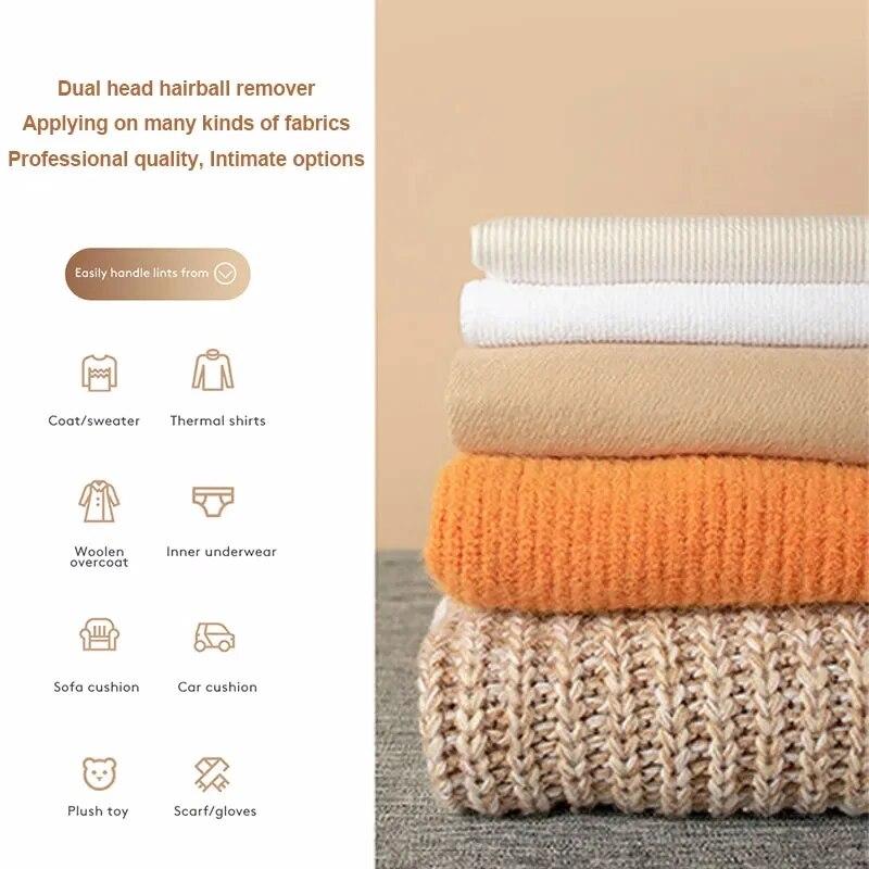 Doppelkopf-Haarballenschneider, Haushaltspullover, Haarentfernung und Rasiermaschine, Kleidung, elektrische Haarabsaugung, USB-Aufladung