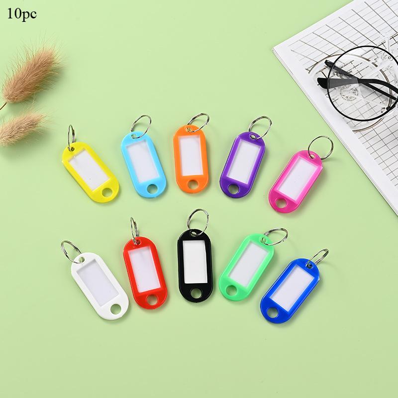 

10 шт./набор Разноцветные брелоки Бирки для ключей Идентификационные бирки для багажа Карточки с номерами для отеля