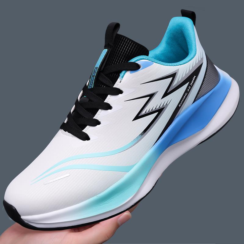 Men's Running Shoes Breathable Mesh Ultra-light Soft Bottom New Summer Student Sports Shoes Rubber Sole Versatile Casual Sneaker
