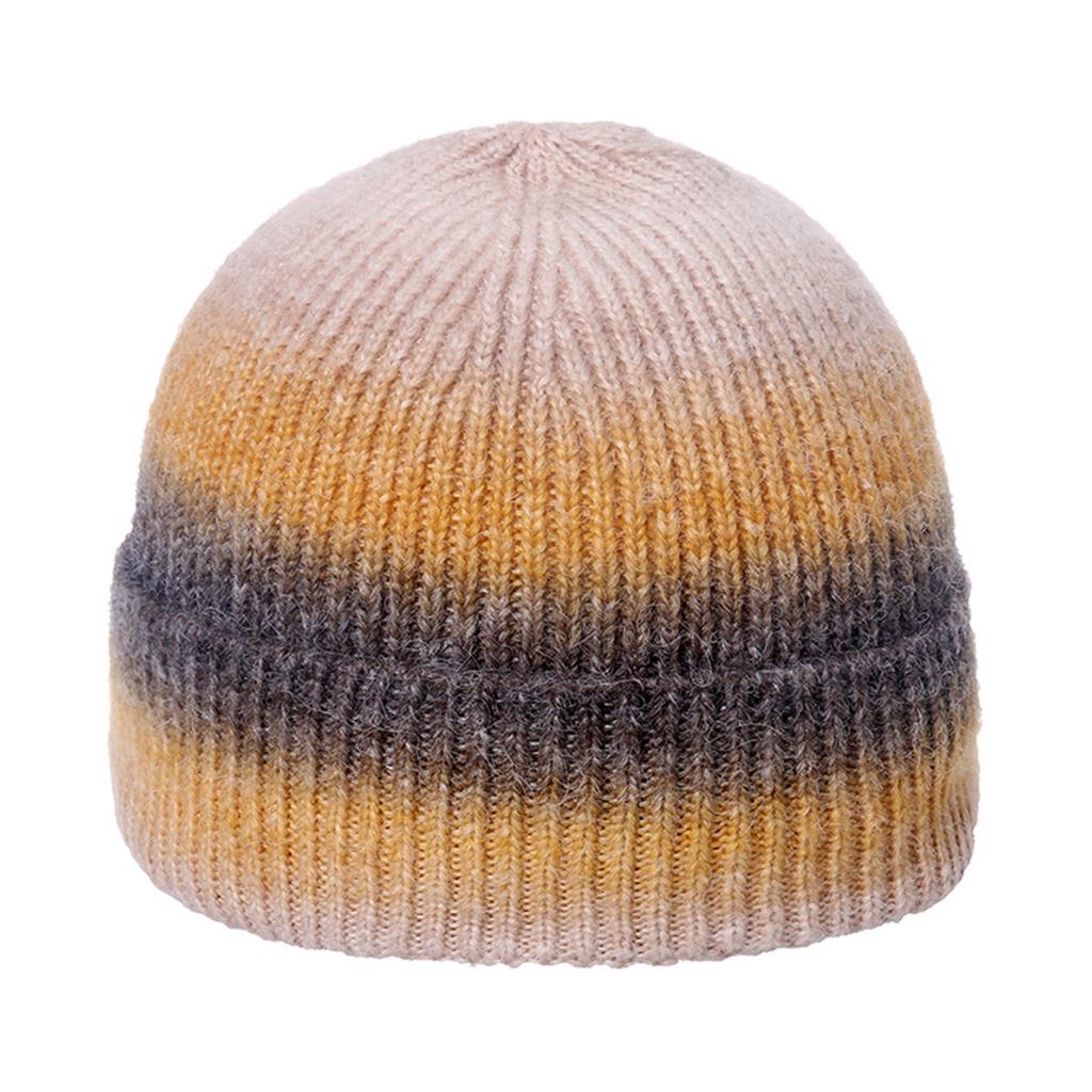 Ladies' Knitted Hat Trendy Gradient Printed Warm Hat Fashion Knitted Hat