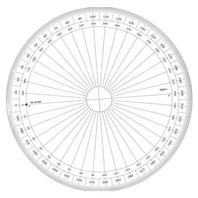 Graphoplex - Full Circle Protractor Grades Ø 30 Cm