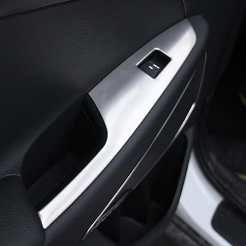 BOOMBLOCK 4pcs/Set Car Covers For Hyundai Tucson 2017 2016 2015 Window Lift Button Door Handle Panel Trim Stickers