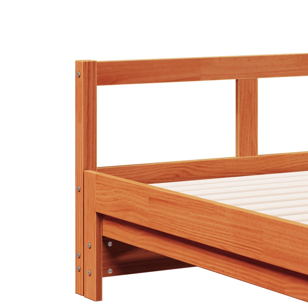 Daybed without Mattress Wax Brown 80 x 200 cm Solid Pine Wood