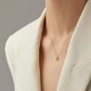 Gold Plated Box Chain Freshwater Pearl Pendant Necklace – Dainty Minimalist Jewelry, Elegance Gift for Women