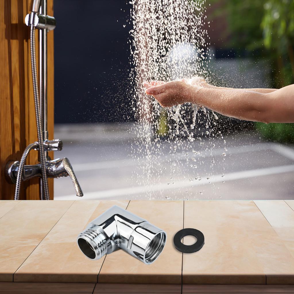 90 Degree Shower Elbow Adapter Copper Connector for Adjustable Water Direction