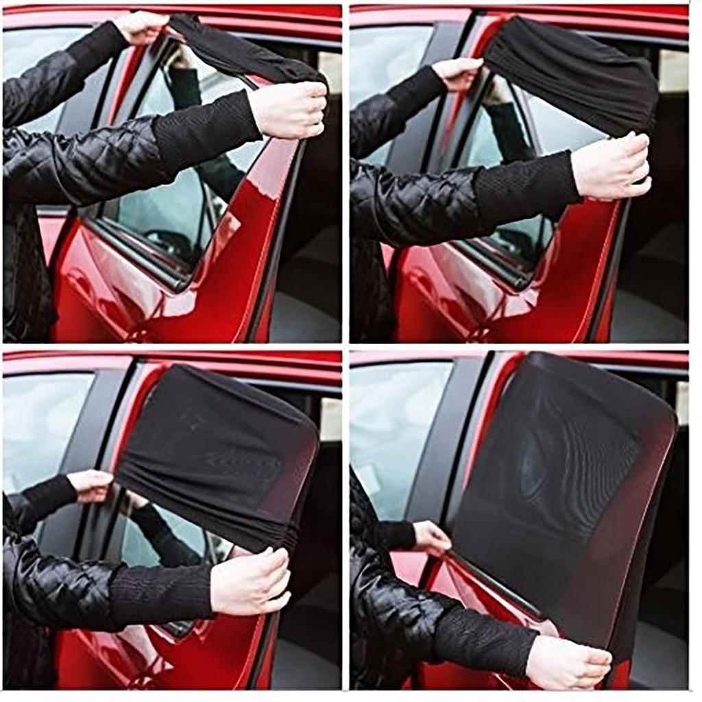 Car Sunshade Curtains Universal Side Window Shades Curtains Mosquito Mesh Net Sunshade Auto Accessories