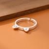 New Fashion 925 Sterling Silver Jewelry Exquisite Aesthetic Small Fresh Cute Cat Ears Animal Opening Rings R006