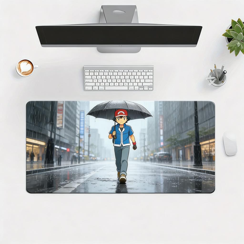 Pokemon Ash Ketchum with Pikachu Group Anime Extended Gaming Mouse Pad Large Desk Mat for PC Laptop