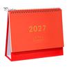 Academic Year Calendar 2027 Desk Calendar, Standing Flip Desktop Minimalist Gold Foil Cover Daily Agenda Monthly Planner, Thick Paper for Note Taking,