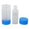 4 In 1 Travel Bottle Leak Proof Pre Printed Refillable Toiletries Container for Shampoo Lotion 60ml Blue