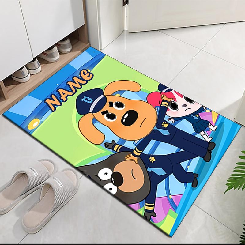 Custom Name Sheriff Labrador Printed Carpet, for Office Chair Living Room Bedroom Kitchen Room Decor Gifts.