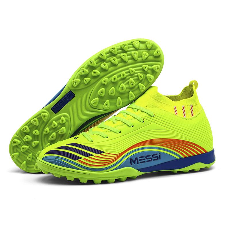 New High-Top Football Shoes Men'S Wear-Resistant Long Nails Broken Nails Adult Students Youth Game Training Sports Shoes