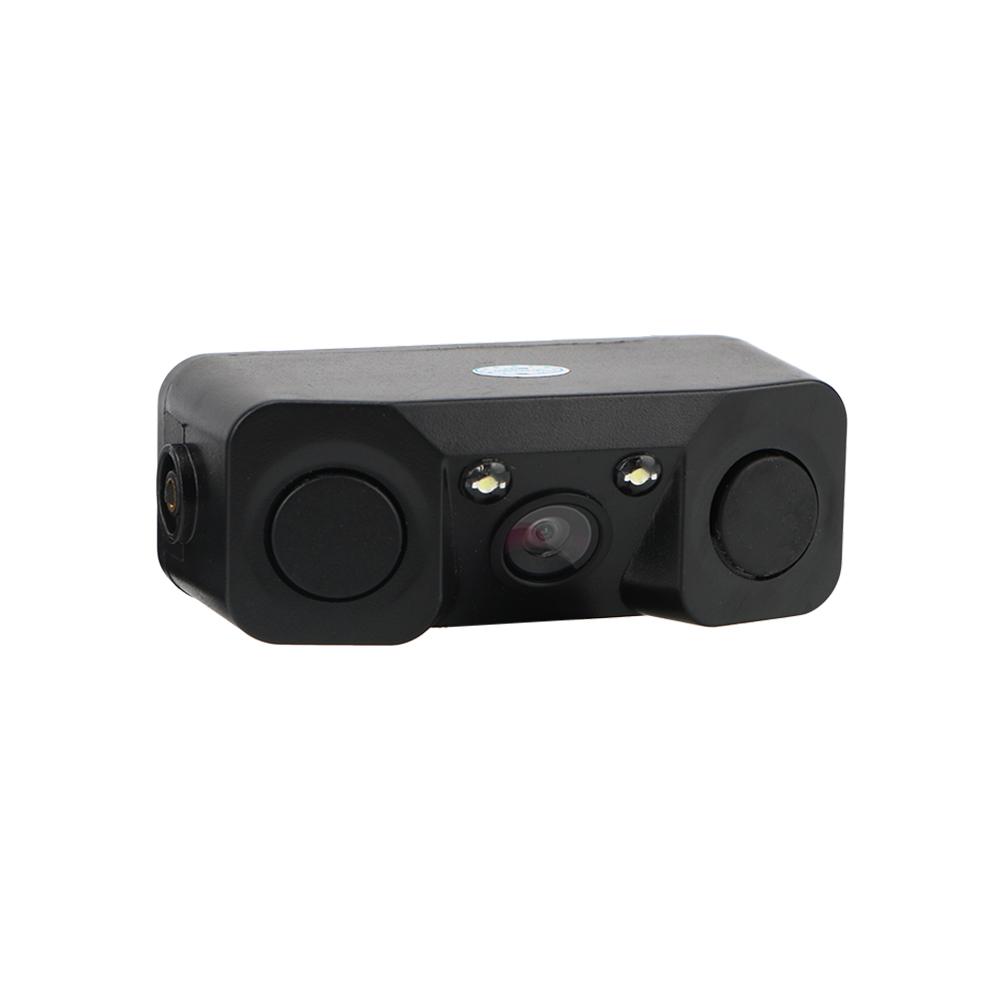Car Accessories High Definition LED Light Waterproof DC 12V Rear View Camera Reversing Radar Sensor Detector Universal 3 In 1 Night Vision Mini Alarm