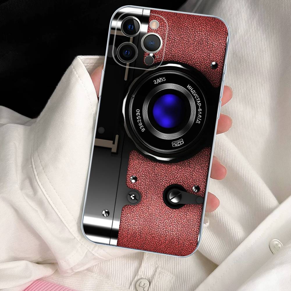 Retro Vintage Camera For IPhone 17 16 15 14 13 12 11 Pro Max Plus Soft TPU Silicone Back Cover Clear Case