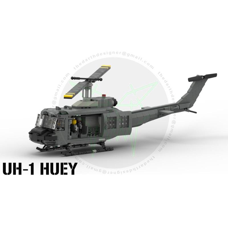 Платиновый BOBlock MOC-74181-2 Вертолет Bell UH-1  Ирокез  -  Сю