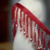 5.5CM Wide Crystal Pendant Beaded Fringe DIY Tassel Fringe New Lace Decorative Trim  Wedding Dress