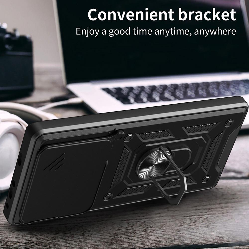 Slide Camera Cover For Xiaomi 15 Ultra 14T Finger Ring Magnetic Stand Phone Case For Xiaomi 14 Ultra 15 14T Pro Shockproof Cases