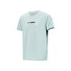 Li Ning Table Tennis Series Logo Print Casual Loose Solid Color Short Sleeve T-Shirt Unisex Tops Mint-Green ATSV609-3