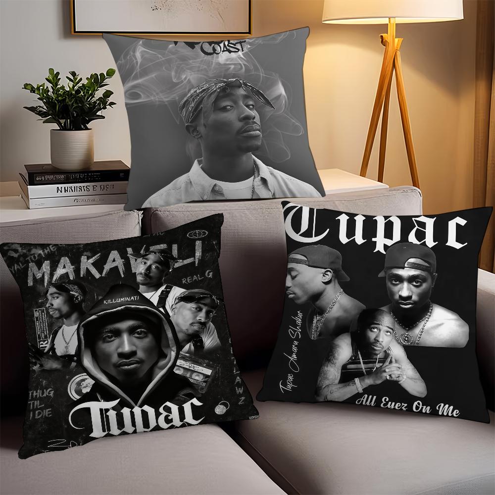 American Rapper T-Tupac Pillow Case Office Cushions Suitable For Sofa Car Bedroom Decorative Cushion Cover