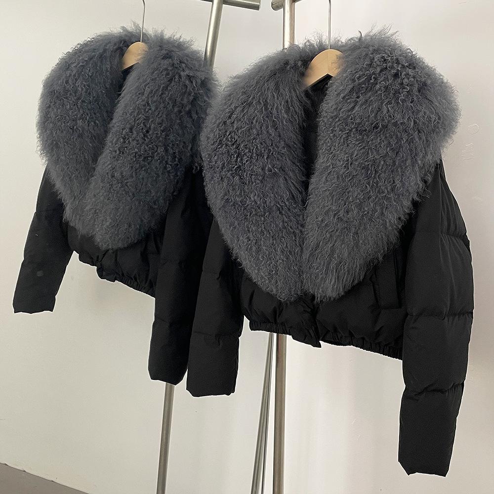 Winter new women's short down jacket women's high-end white duck down fashion warm down jacket women