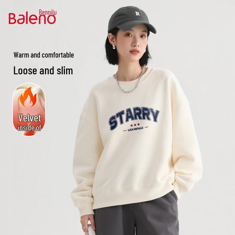 Baleno Damen Fleecegefüttertes Sweatshirt mit Buchstabenprint