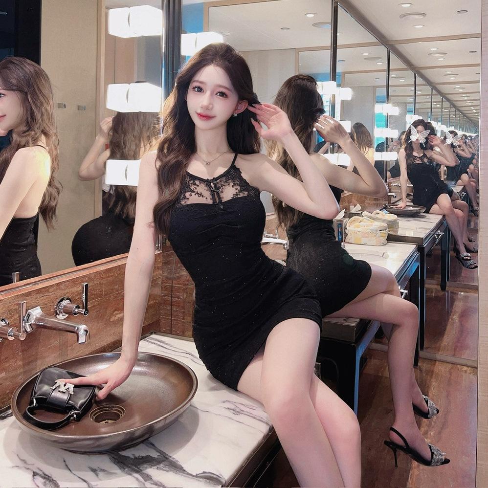 Lace Sleeveless Dress Women's Summer Small Man Shows High Pure Desire Sexy Hip Tube Top Skirt