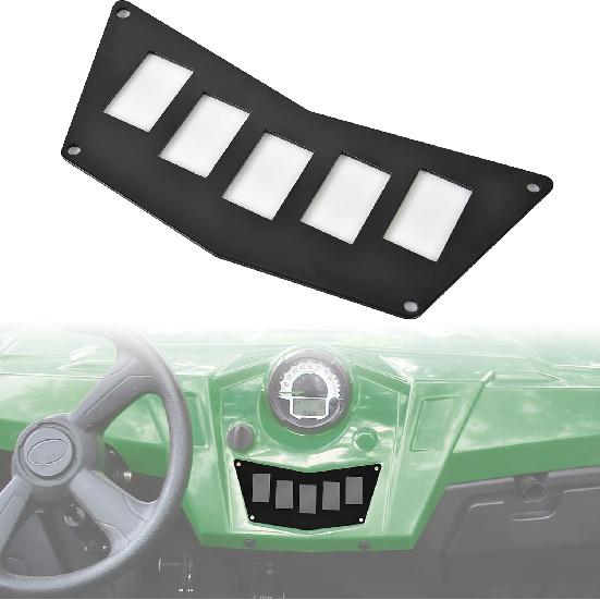 SAUTVS Dash Console Switch Panel for Polaris RZR 570 800 900XP 2008-2014, Black Dash Rocker Switch Panel Plate for Polaris RZR 800 800S 900XP 570
