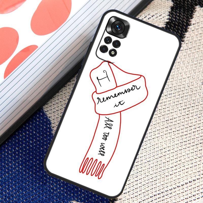 All Too Well Lyrics Art Case For Xiaomi Redmi Note 11 10 8 9 12 Pro Note 11S 10S 9S 8T Redmi 10 10C 12C 9C 9T Cover