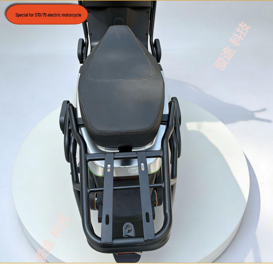 Guardrail Bumper and Cargo Rack for Luyuan S70/75 Electric Motorcycle