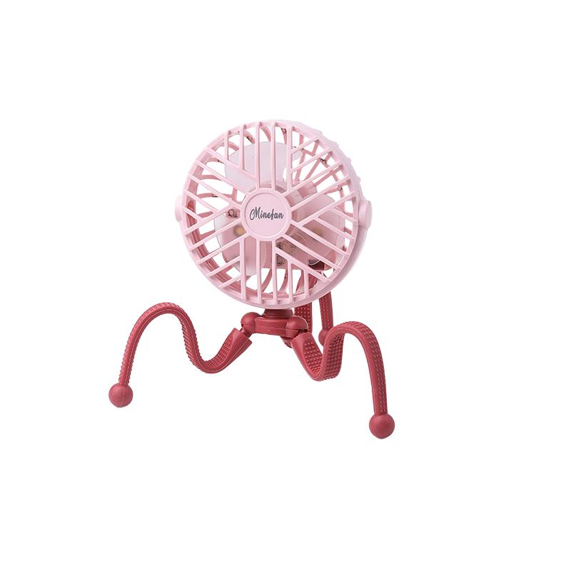 Portable Stroller Fan USB Rechargeable – Flexible Tripod Clip Fan for Baby Stroller, Car Seat, Desk, Quiet Mini Personal Fan