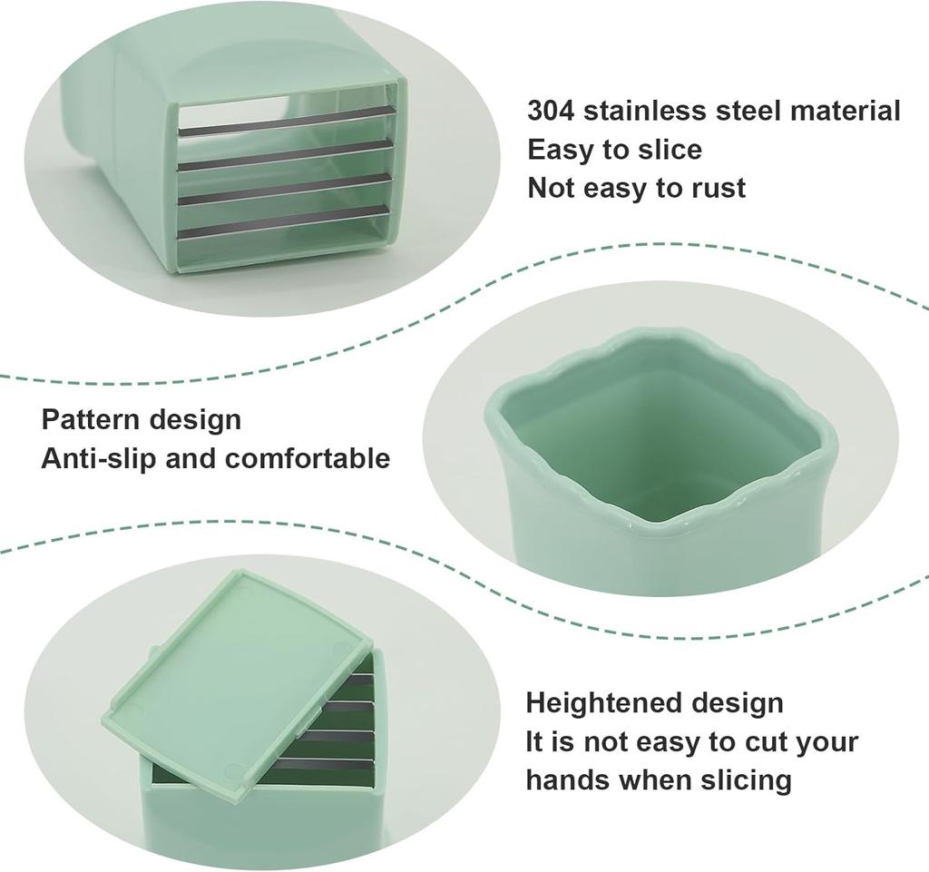Premium Kitchen Slicer Set for Eggs & Strawberries - 2025 New Stainless Steel Multi-Cup Cutter for Quick Salad Making
