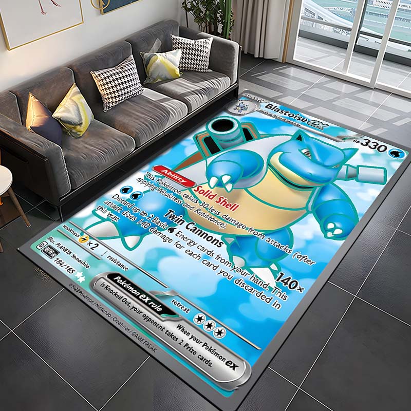 

Pokemon Cards Squirtle Print Rug Carpet for Living Room Children s Bedroom Mat Sofa Doormat Floor Rug Home Decor Anti Slip Mat 120x160cm (47x63in)