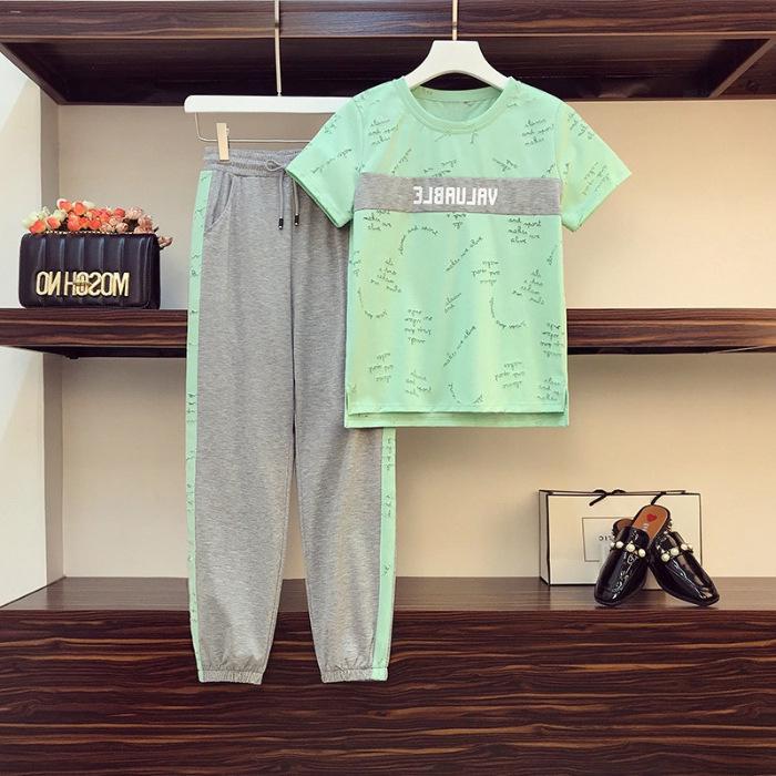 2025 Spring Women’s Casual Sport Sweatshirt & Pants Set - Round Neck, Age-Reducing, Trendy Two-Piece.