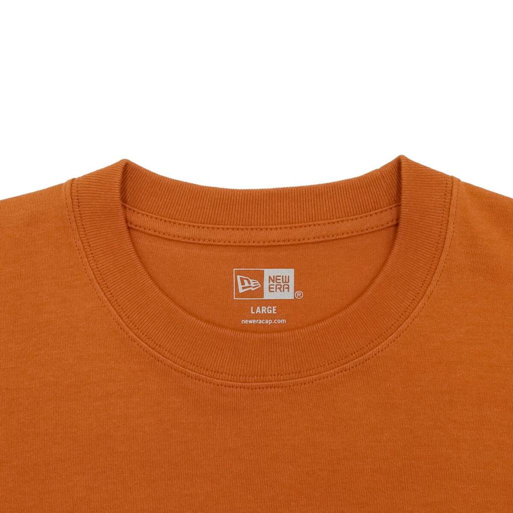 New Era Short Sleeve Pocket Rust Orange M Cotton Pocket Tee Mini Brand Logo T-Shirt