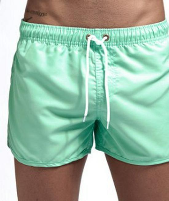 Men's Multi-color Three-quarter Length Beach Shorts - Polyester Fashion Sportswear