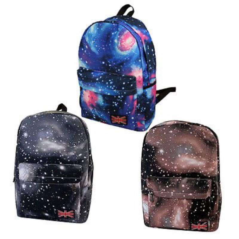 Galaxy Space Backpack Travel Bag Canvas Casual Bag For Hiking And Commuting