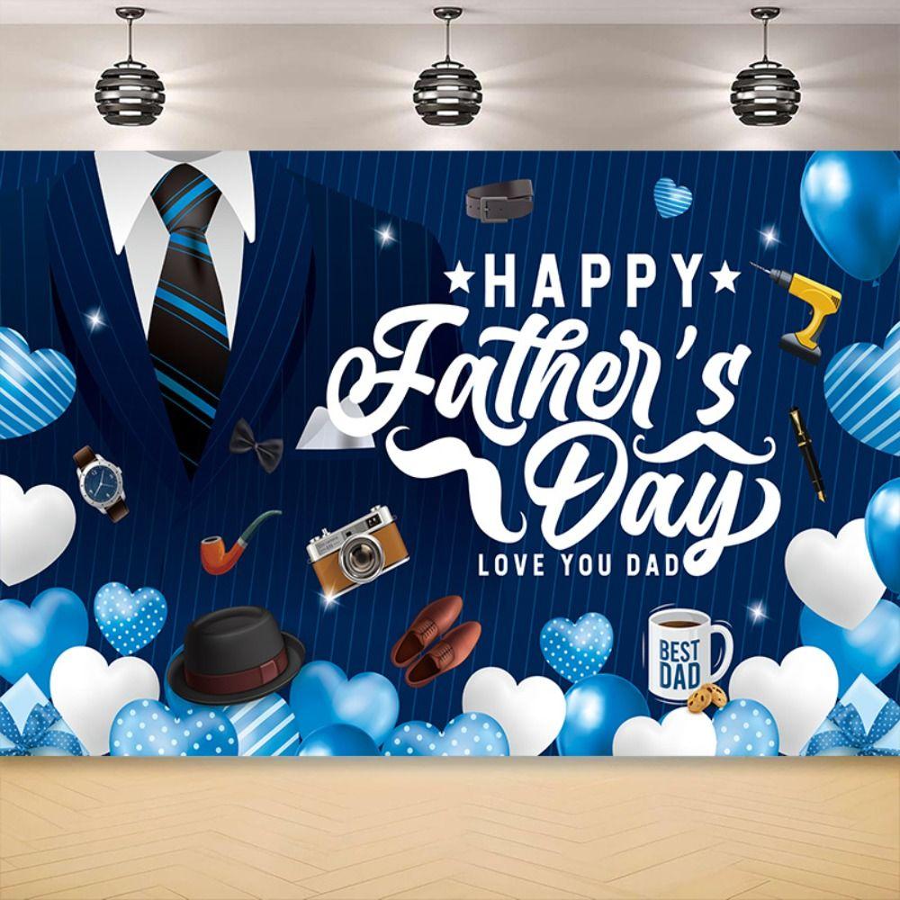

Gentleman Tuxedo Family Photography Backdrop Blue Party Photo Banner Photography Props синій