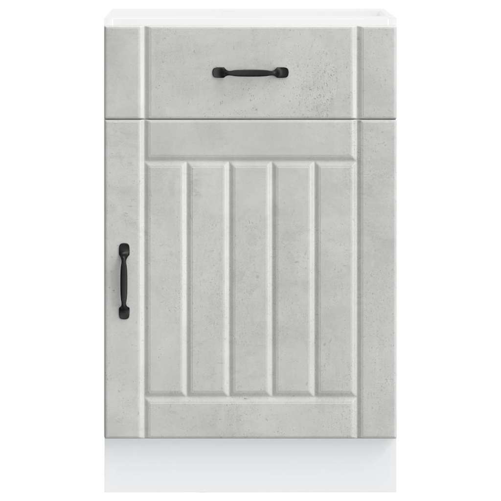Lucca Kitchen Base Cabinet Concrete Grey Particleboard