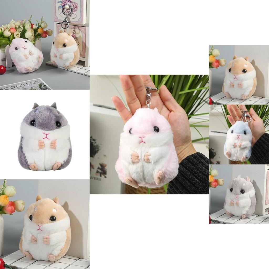 Adorable Hamster Plush Keychain Cute Cartoon Doll Soft Toy For Gift Giving