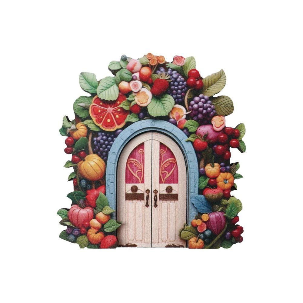 Holz Fee Gnome Tür Figuren handgemachte Fee Gärten Türen Garten Dekoration