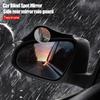 Car Rearview Mirror Rain Shield with Blind Spot Mirror - 2-in-1 Round Convex Mirror, Backup Mirror Rain Guard, Essential Driving