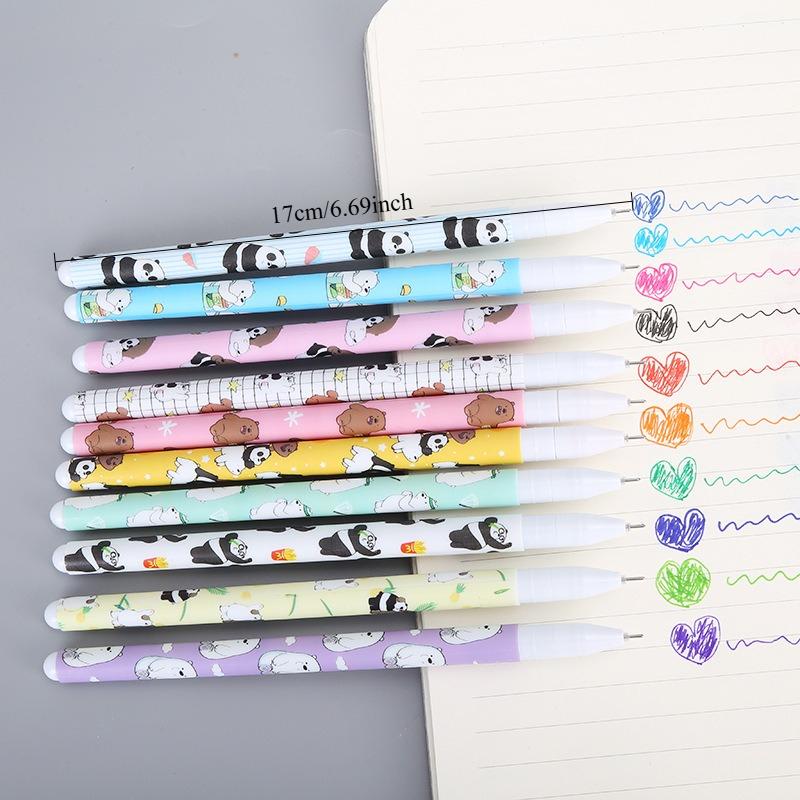 10 Pcs Color Pen Set Neutral Pen for Office Work, Brushing Questions, Signing Writing, Diaries, Notes, Student Classroom Prizes, Friend Party Gifts