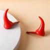 1 Pair Halloween Devil Horns Hair Accessory Clip Black Red 2 Color Available Demon Horn Hairpin Gothic Party Cosplay Costume ZYF