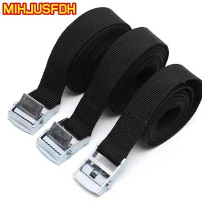Functional 3pcs Cargo Tie Down Straps 2M Ratchet Belt Metal Buckle for Car Motorcycle Bike Truck Luggage Bag Tow Rope