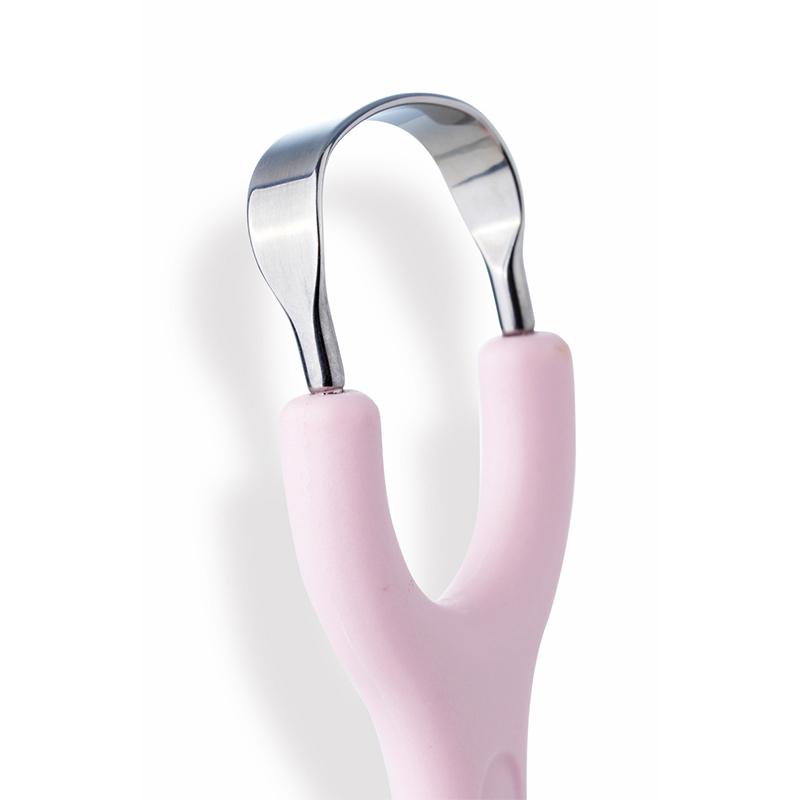 Tungeskrape i rustfritt stål Tungeluktfjerner Åpning Dyp håndtak U-formet Åpen tungeskrape Munnrengjøring