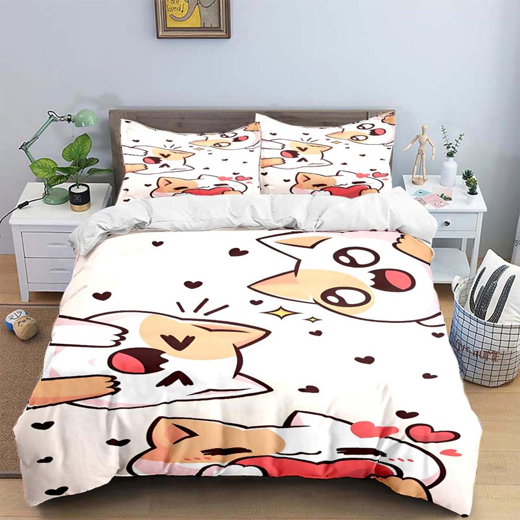 Exquisite Cartoon  B-Bubu Wallpaper  Anime Digital Printing Bedding Set Duvet Cover Comforter Bed  Youth Kids Girl Boys Gift