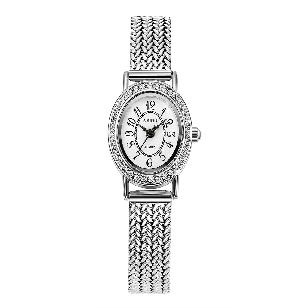 Casual and Versatile Woven Stainless Steel Mesh Strap Retro Bohemian Style Simple Watch